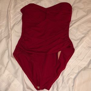 Ruffled Red One Piece Size 12